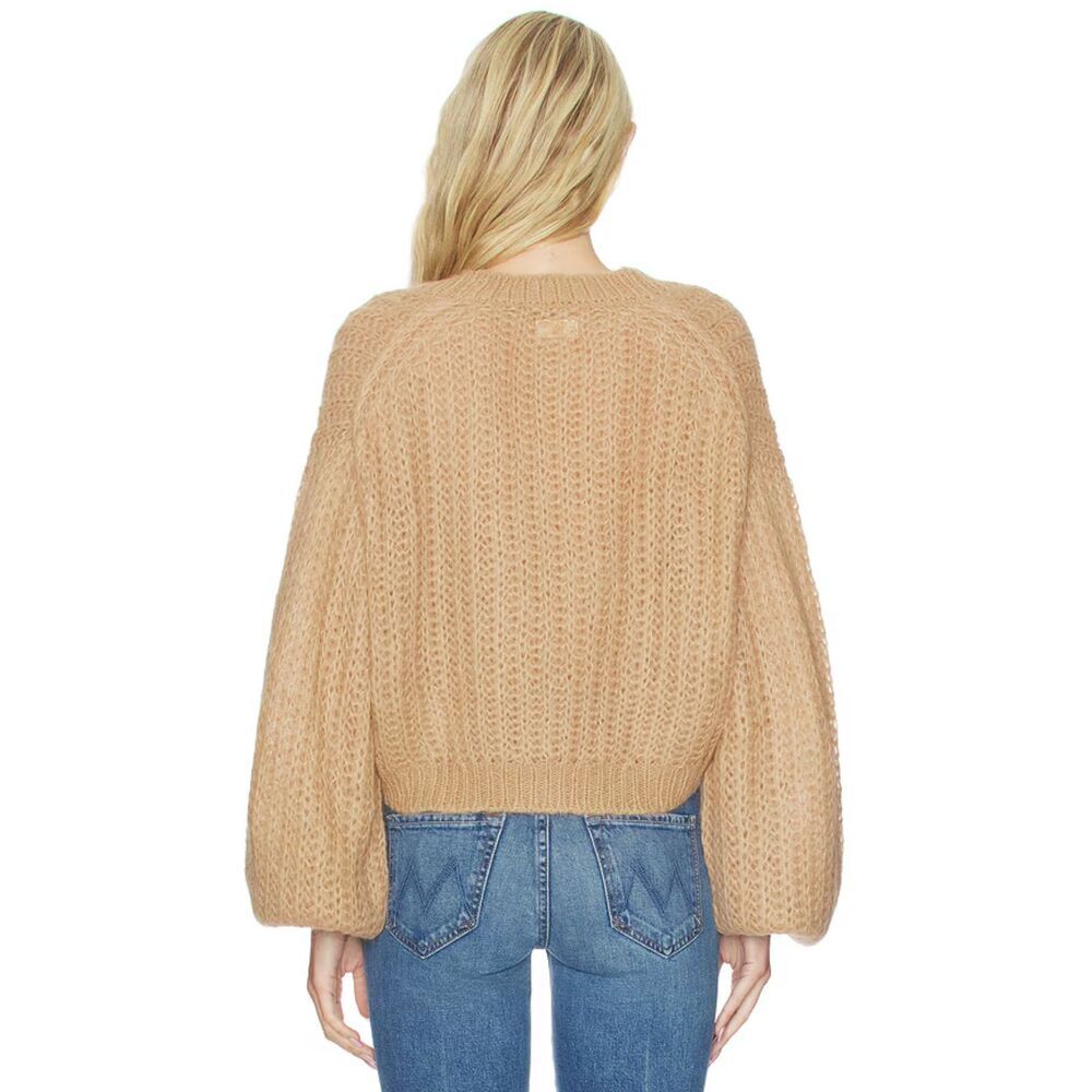 MOTHER Denim Puffy Sleeve Varsity Cardigan - Picture 8 of 9